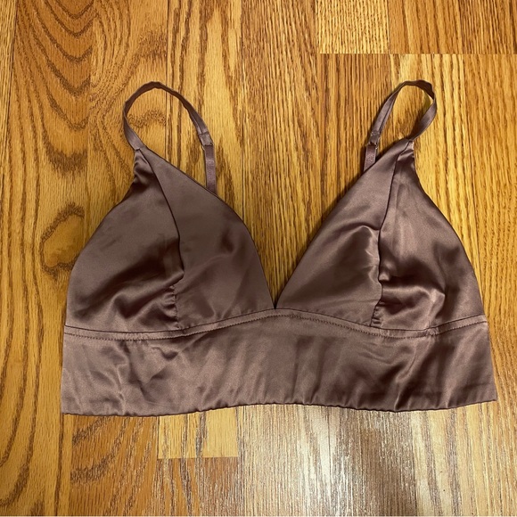 Silk purple bra top - Picture 2 of 4